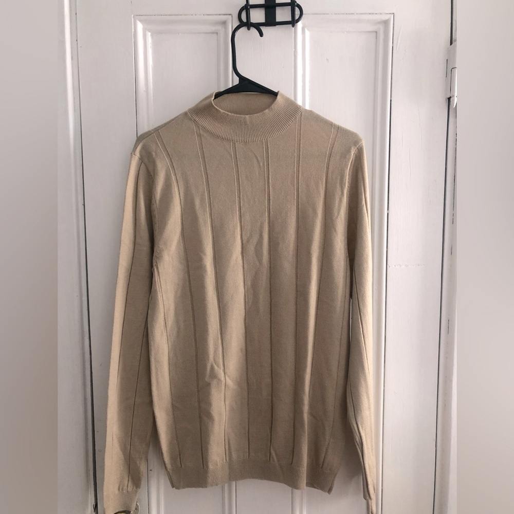 Tan Mock Turtleneck